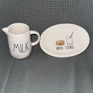 Rae Dunn milk and cookies ceramic peices
